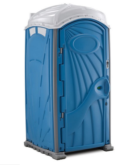 Blue Flushing Portable Restroom