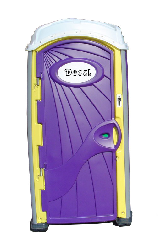 Purple Yellow Portable Toilet